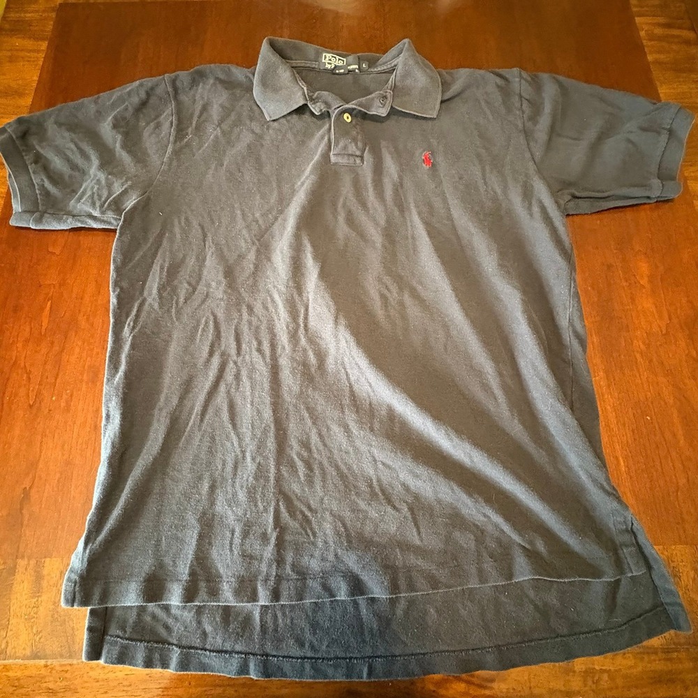 Polo Ralph Lauren Navy Polo Shirt Red‎ Pony Classic Preppy Short Sleeve